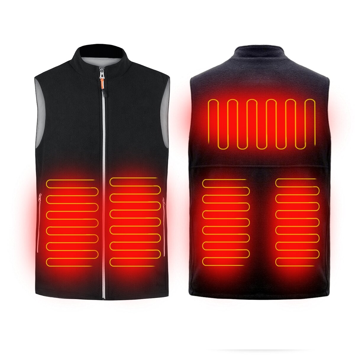 

Жилет с электрическим подогревом 45-55 ℃ Зимняя куртка с инфракрасным обогревом USB На открытом воздухе Тепловая одежда