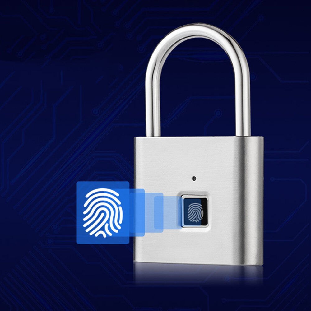 

Fingerprint Lock Security Keyless Smart Padlock USB Rechargeable Digital Quick Unlock Door Lock