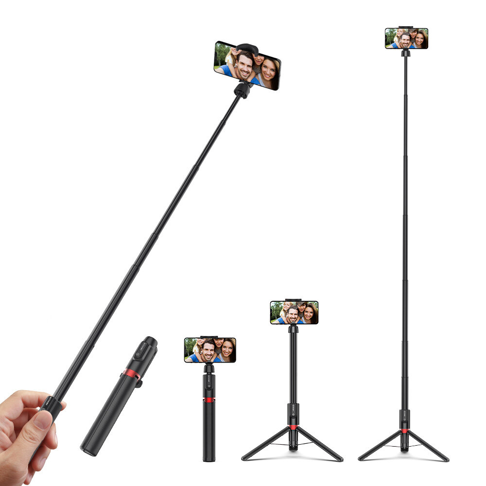 Blitzwolf BW-BS10 Plus Multifunctional 1300mm Super-long Length Selfie Stick Triop with 360° Phone Clamp and Retractable Remote