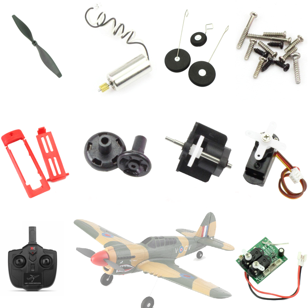 XK A220 P40 384mm RC Airplane Spare Parts Coreless Motor / Servo / Propeller / Transmitter / Receive