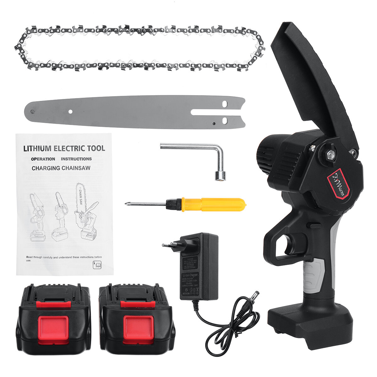 best price,kiwarm,288vf,inch,electric,saw,pruning,chain,saw,with,batteries,discount