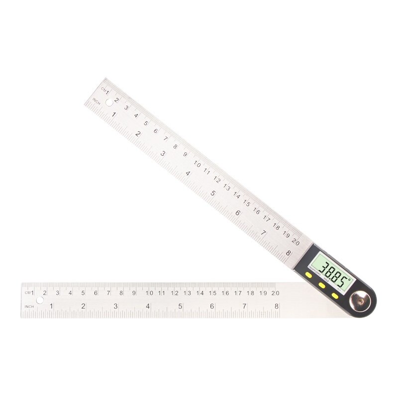 0 500mm Digital LCD Display Angle Ruler Stainless Steel Electronic Goniometer Protractor Measuring Tool with Hold and Ze