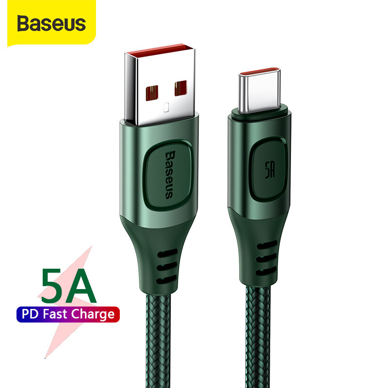 Baseus 5A USB Type-C-kabel Ondersteuning voor meerdere protocollen Conversie QC3.0 PD3.0 SCP FCP AFC