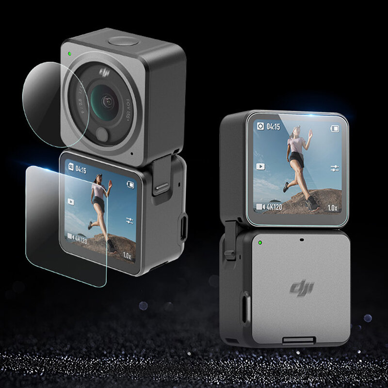 STARTRC DJI Action 2 Gehard Glas Film Lens Scherm Beschermfolie HD Explosieveilige Bescherming voor 