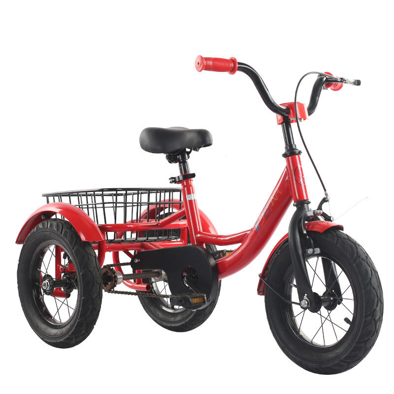 دراجة أطفال دراجة ثلاثية العجلات قابلة للتعديل بمقعد للأطفال دراجة سلة خلفية كبيرة لعربة الأطفال من سن 2 إلى 8 سنوات هدا