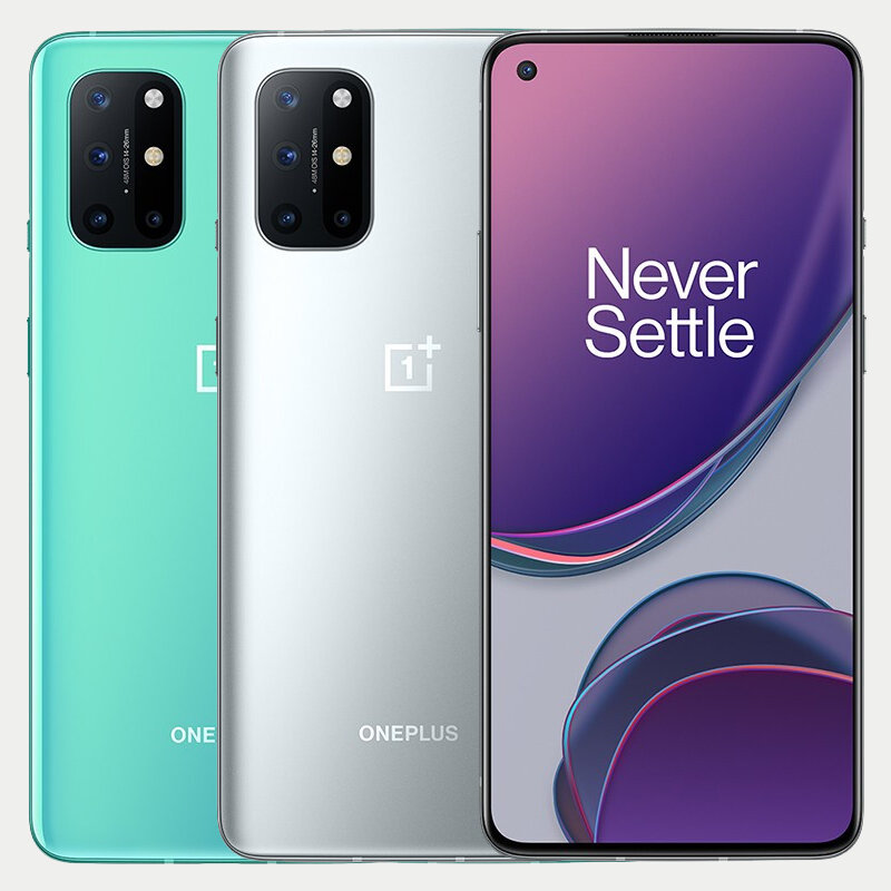 OnePlus 8T 5G Global Rom NFC Android 11 8GB 128GB Snapdragon 865 6.55 inch FHD+ HDR10+ 120Hz Fluid AMOLED Screen 48MP Quad Camera 65W Warp Charge Smartphone - Silver