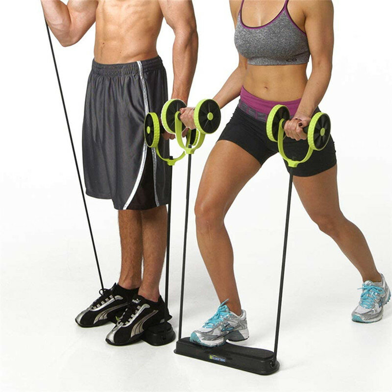 多機能ホーム腹部ホイールローラーw /抵抗バンド筋肉トレーニングトレーニングツール