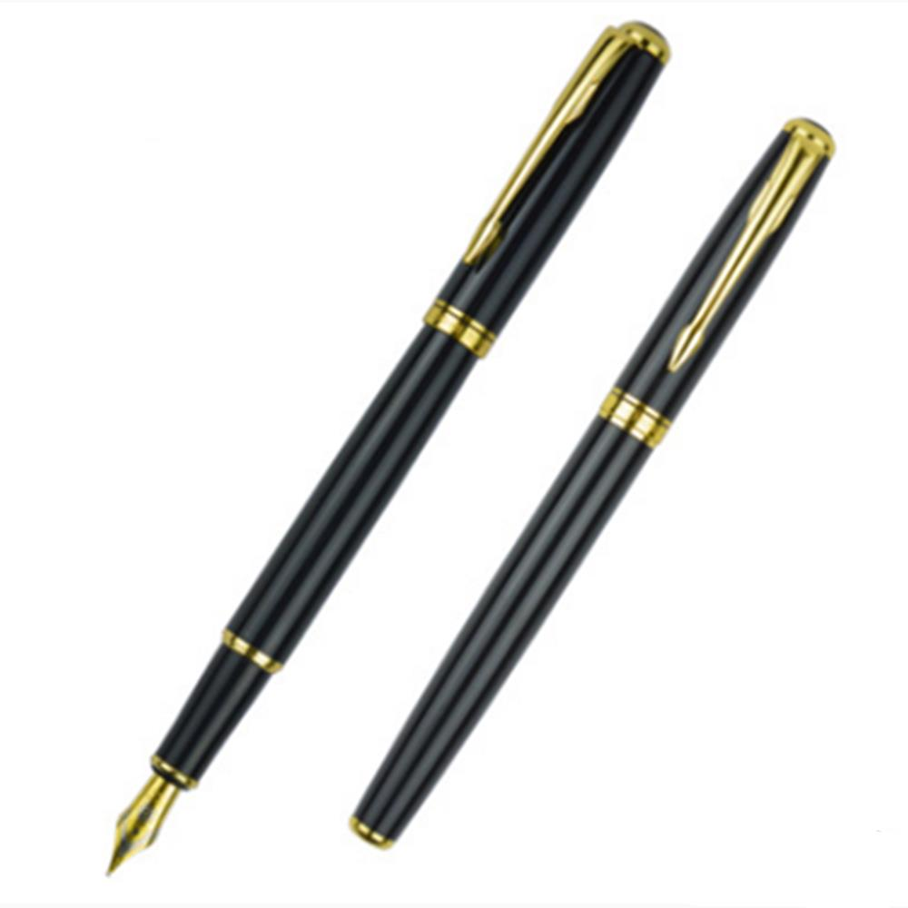 Luoshi 923 Classic Design Sonnet vulpen zwart met gouden clip Luxe relatiegeschenkpen