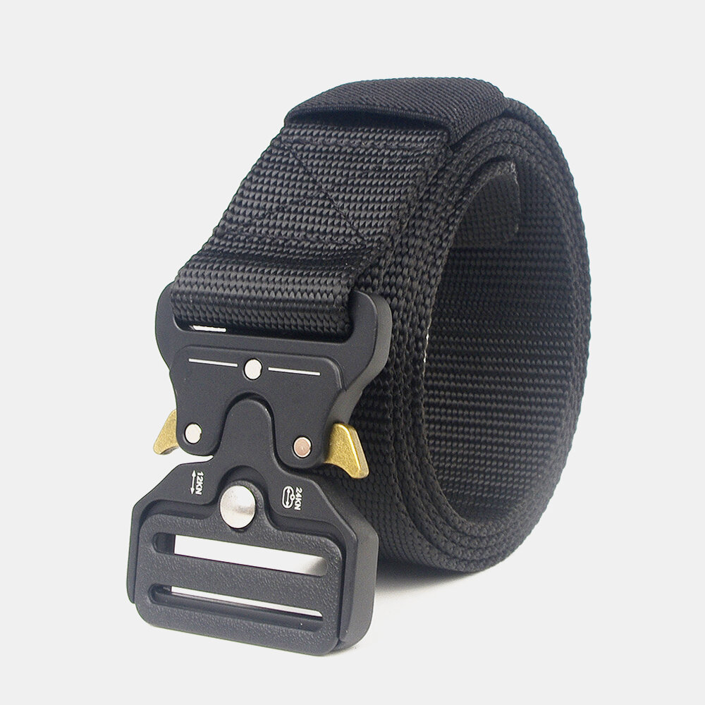 

125cm 3.8cm Nylon Waist Leisure Belts Zinc Alloy Tactical Belt Inserting Buckle