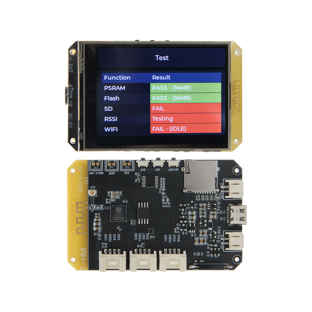 LILYGO T-HMI ESP32-S3 2,8 inch resistief touchscreen Ondersteuning TF WIFI Bluetooth-ontwikkelbord
