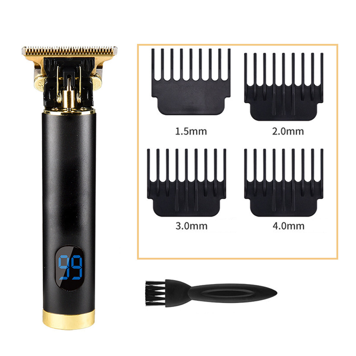

Power Display Electric Hair Clipper Cordless Trimmer Beard Shaving Cutting Machine Barber W/ 4pcs Limti Combs