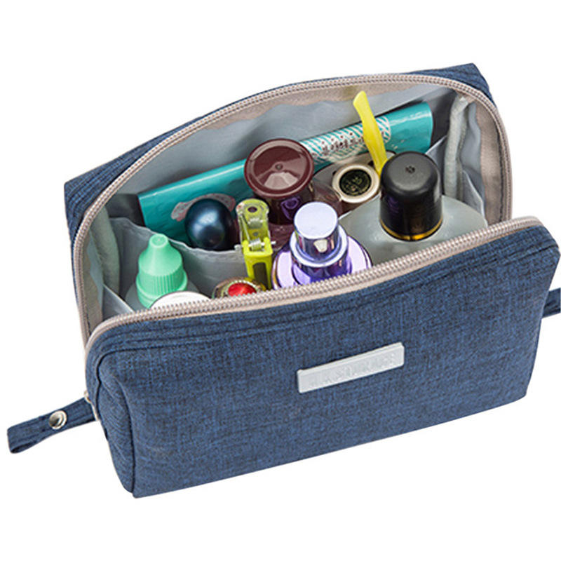 IPRee® Bolsa de cosméticos portátil à prova d'água para mulheres, organizador de armazenamento de maquiagem e itens de higiene pessoal para viagens.