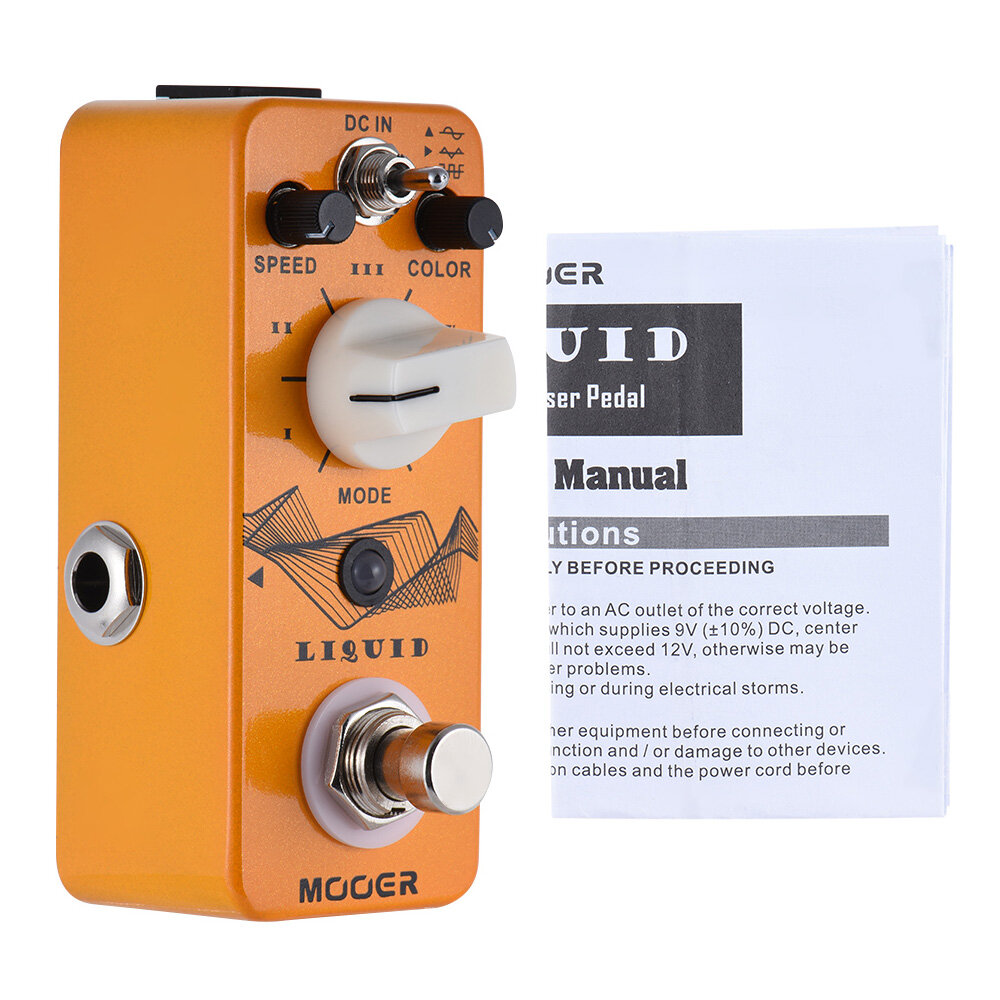 

Mooer Micro Liquid Digital Phaser Guitar Effect Pedal with 5 Different Effects 3 Selectable Wave True Bypass Full Metal