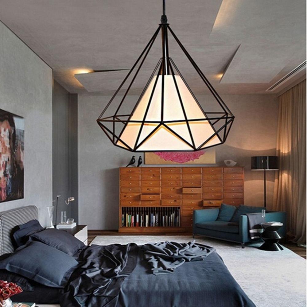 E27 Moderne Industriële Vintage Kooi Hangende Plafond Hanglamp Houder Lampenkap