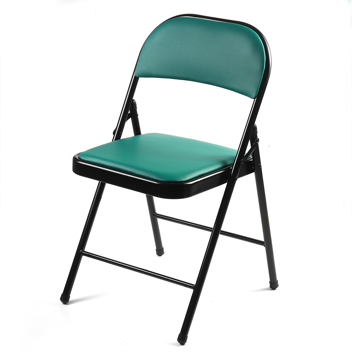 Folding Backrest Chair Dark Green Portable Simple Office Computer Chair Modern Conference Stool Home Office Dormitory Fu