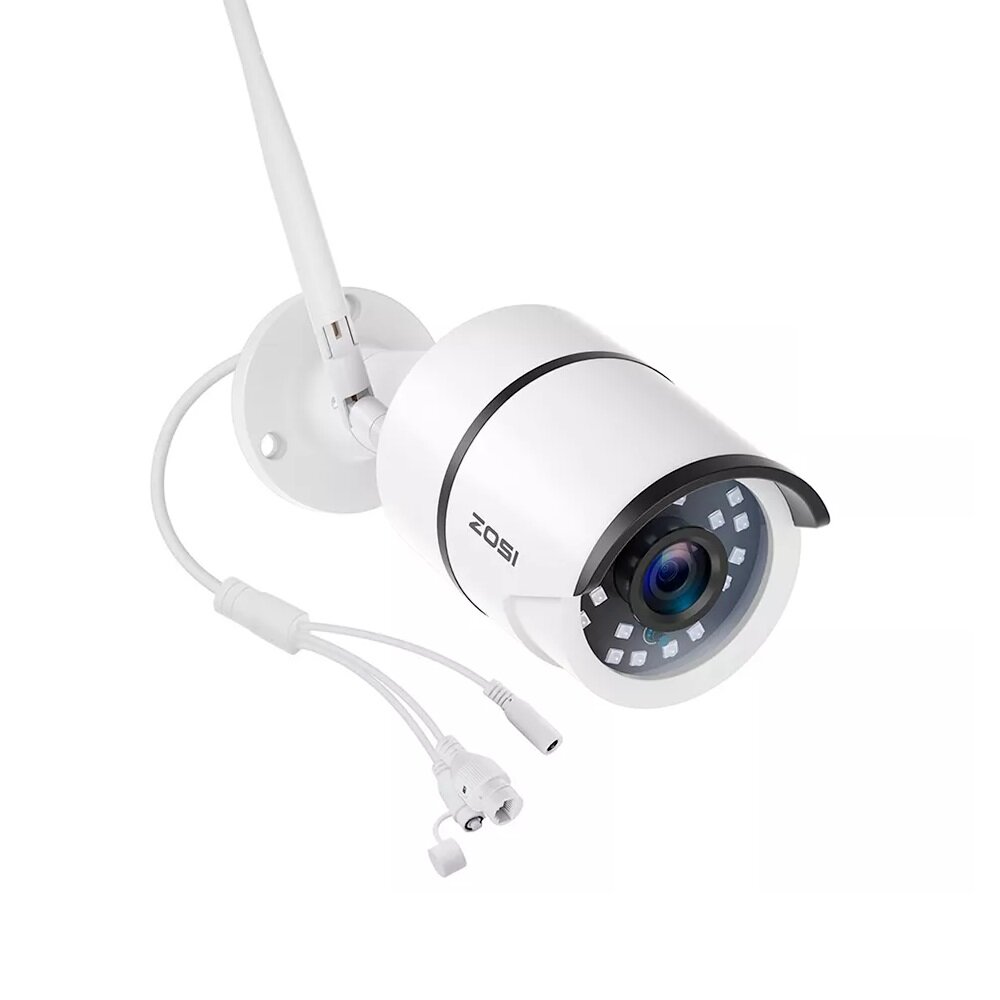 ZOSI 2MP HD 1080P Wifi IP Camera Outdoor Waterproof IP67 2-Way Audio AI Human Detection Night Vision