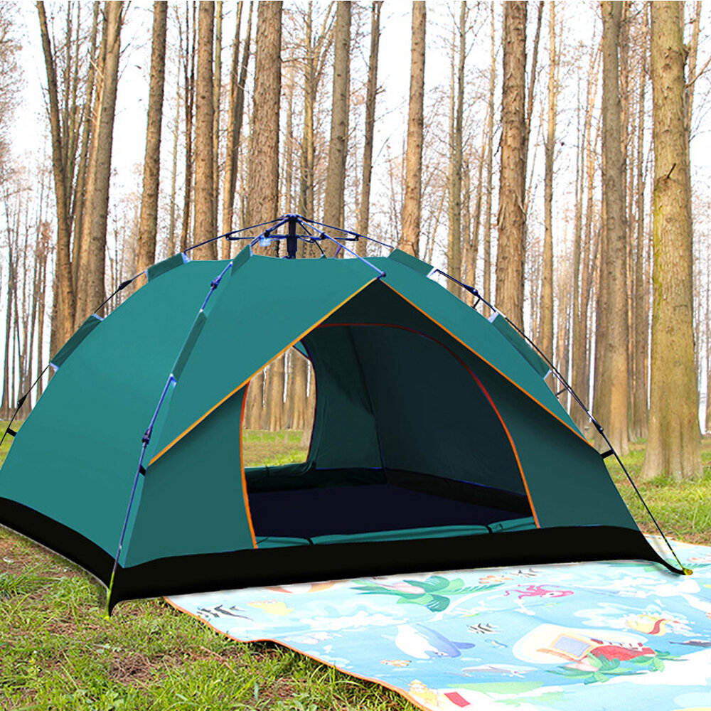IPRee®3-5人防水キャンプテント210T PUファブリックUV屋外旅行ハイキングキャンプ用テントの保護