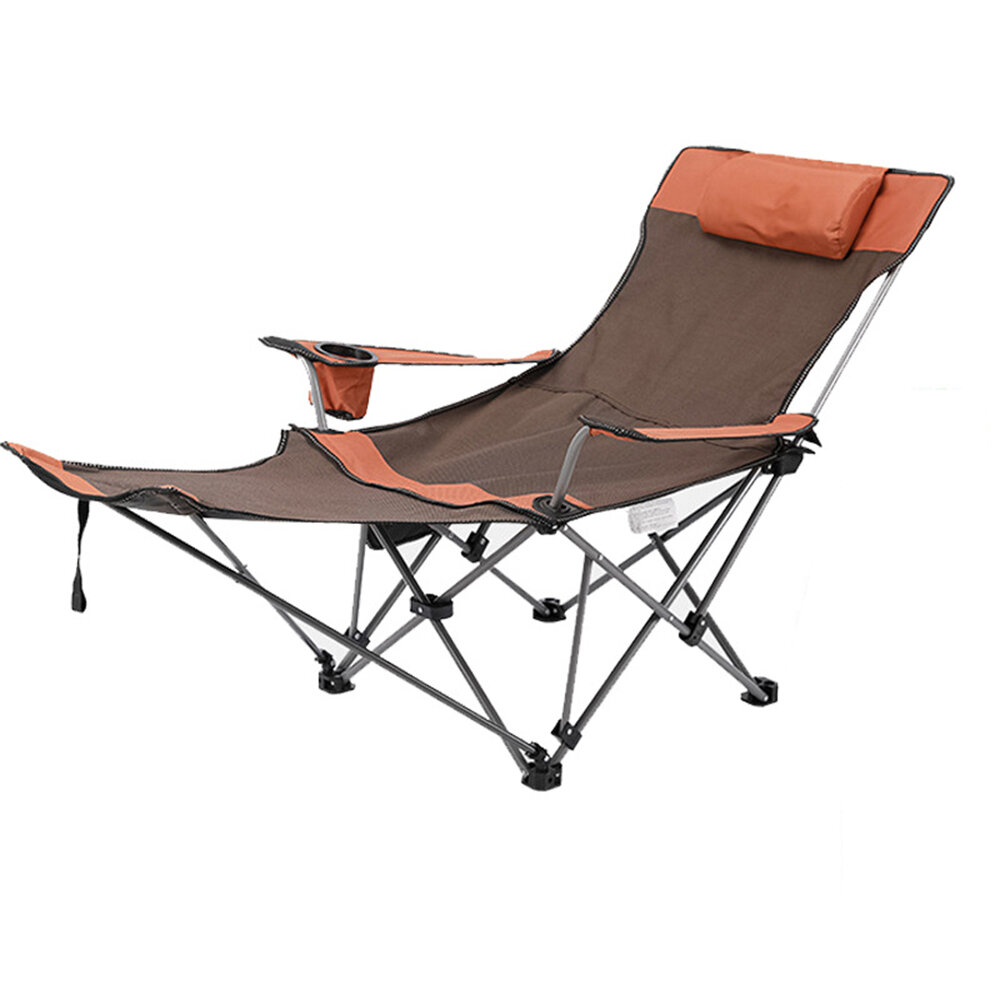 Cadeira dobrável ajustável de três velocidades, portátil para uso ao ar livre, camping e pesca, carga máxima de 150 kg.