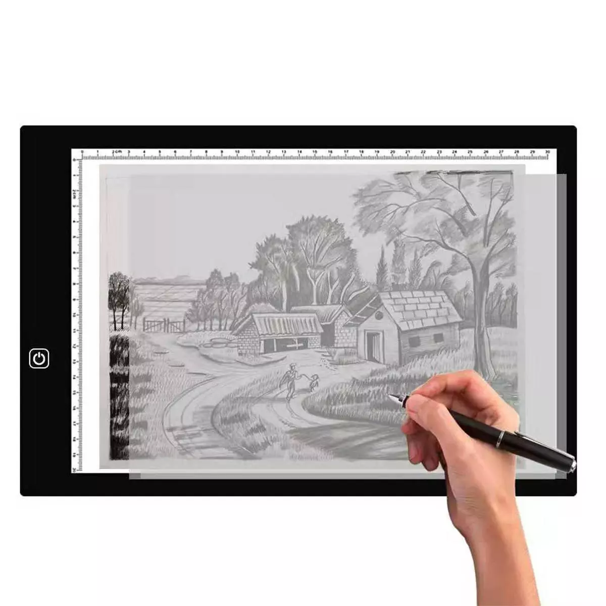 Gideatech A3/A4 LED Light Pad Tracing Stepless Dimmable Brightness Artcraft Light Table Diamond Drawing Pad USB with Sca