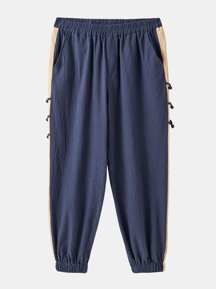 

Bangood Designed Mens 100% Cotton Elastic Waist Jogger Casual Pants
