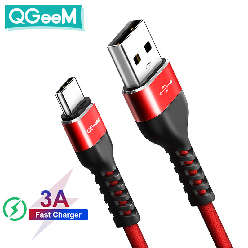 

QGEEM Cafule 3A USB Type-C Fast Charging Cable 0.25m for Samsung S20 NOTE20 MI10 Note 9S OnePlus 8Pro