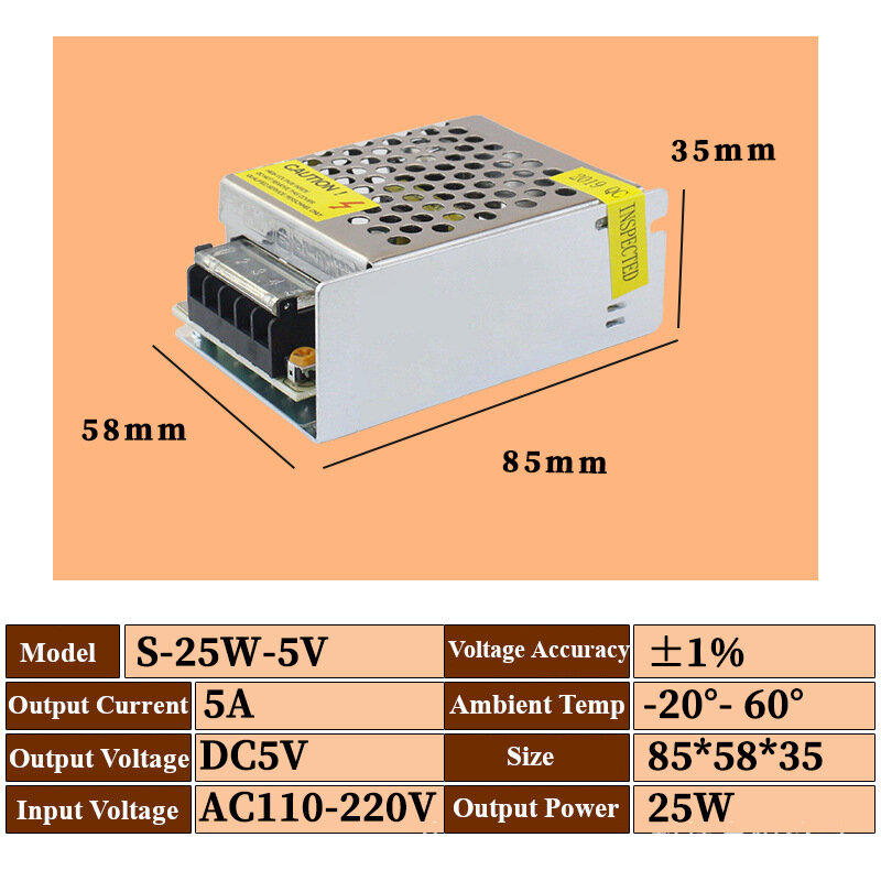 best price,dc5v,5a,25w,switching,power,supply,discount
