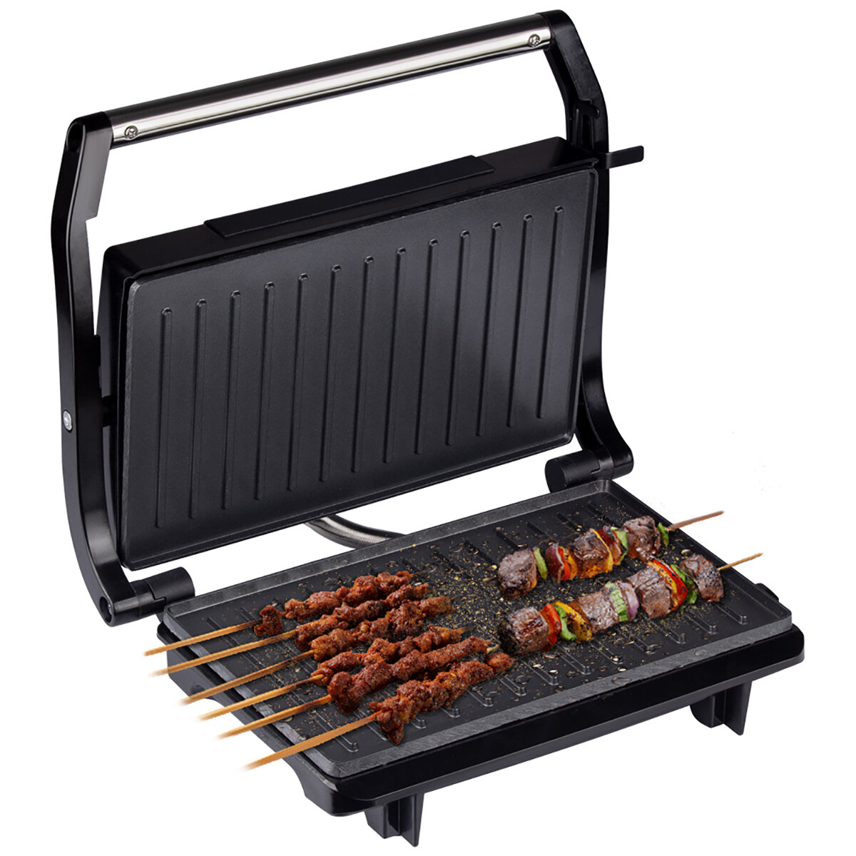 750W Portable Home Grill Electric BBQ Double Sided Smokeless Non-Stick Barbecue Machine Electric Hotplate Grilled Meat Pan Steak Grill Machine