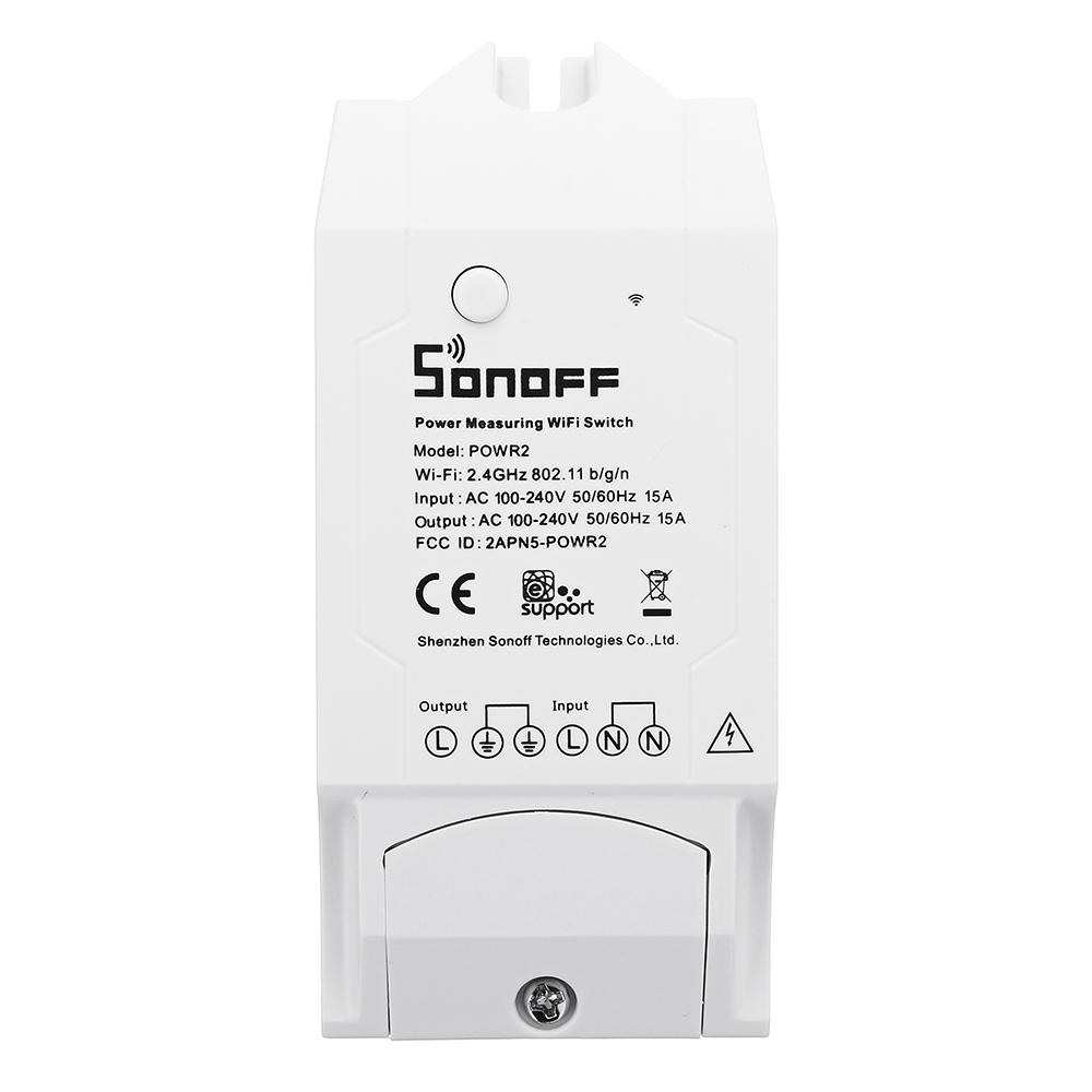 

5pcs SONOFF® POW R2 AC90-250V 16A 3500W WIFI Wireless APP Remote Control Switch Timer Socket Power Monitor Current Teste