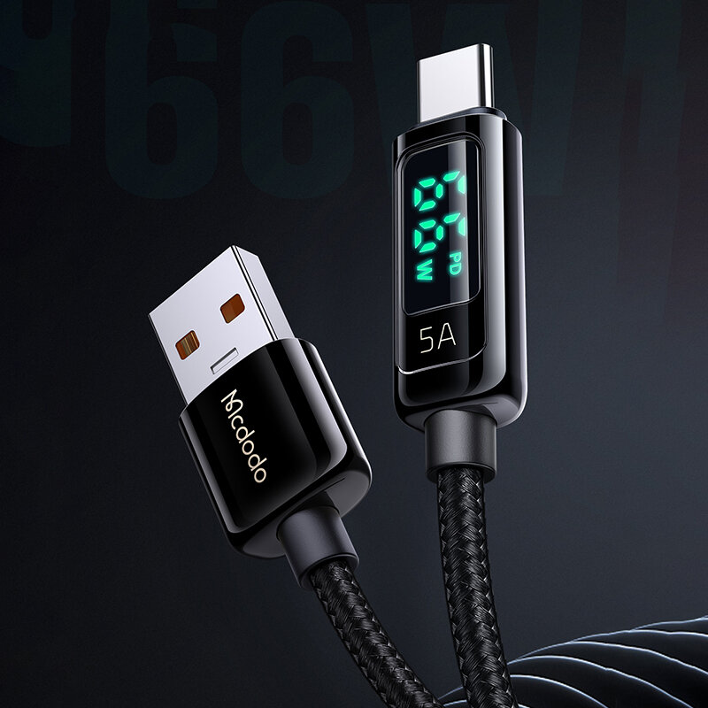 MCDODO USB Naar Type-C/Micro USB & USB-C Naar USB-C 5A Kabel Snel opladen Gegevensoverdracht Digitaa