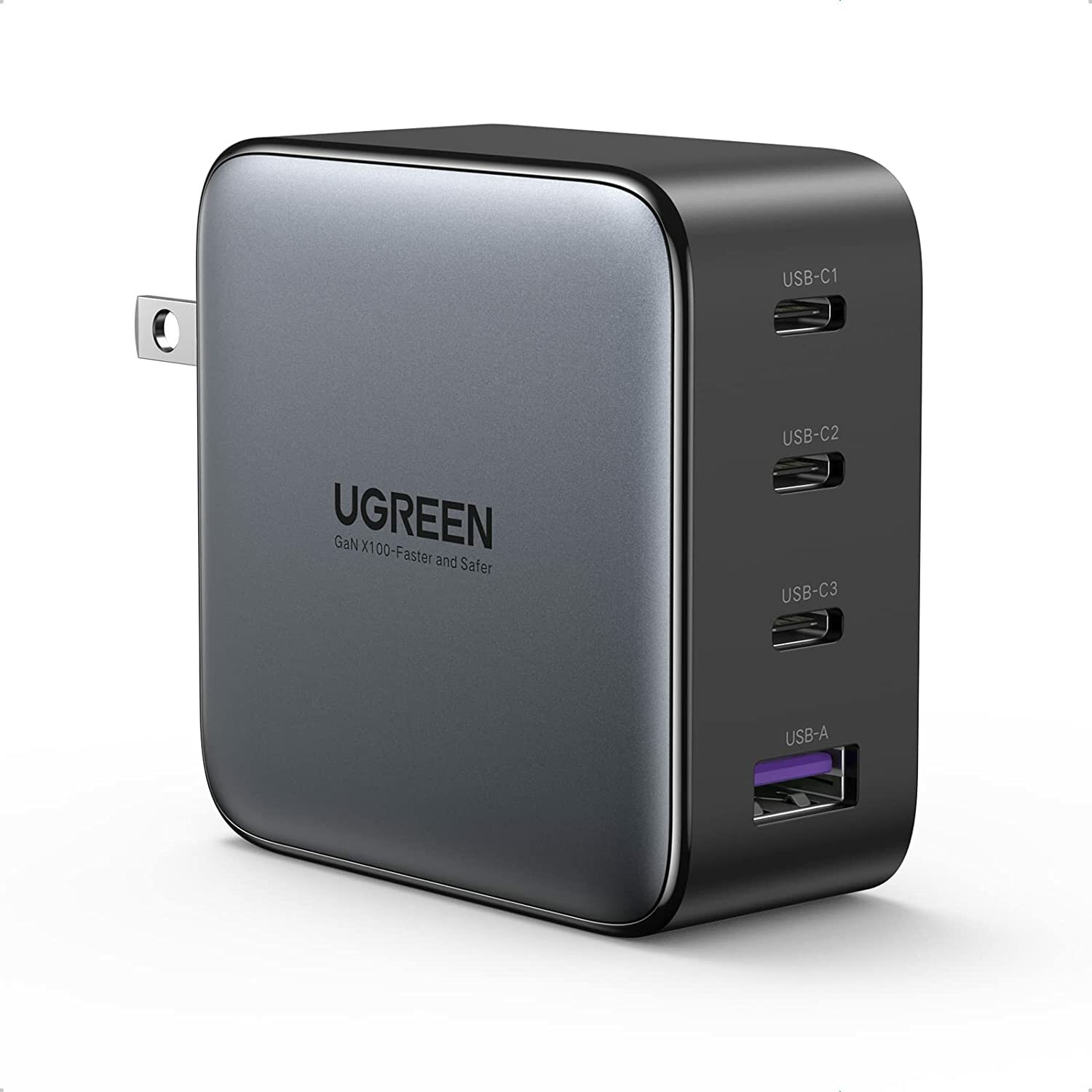 [GaN Tech] Ugreen 100W 4-poorts USB PD GaN-wandlader Dual 100W USB-C PD3.0 PPS/22.5W PD USB-C/22.5W 