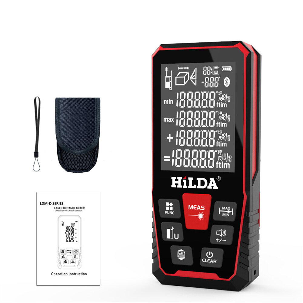 

HILDA Laser Rangefinder Distance 100M/120M Meter Finder Building Measure Ruler Laser Tape Range Device Ruler Finder