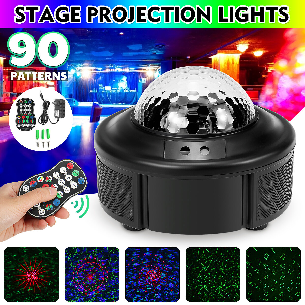 Starry Sky Projection Lamp Water Pattern Flame Ocean Lamp Laser Stage Ktv Flash Seven Colors