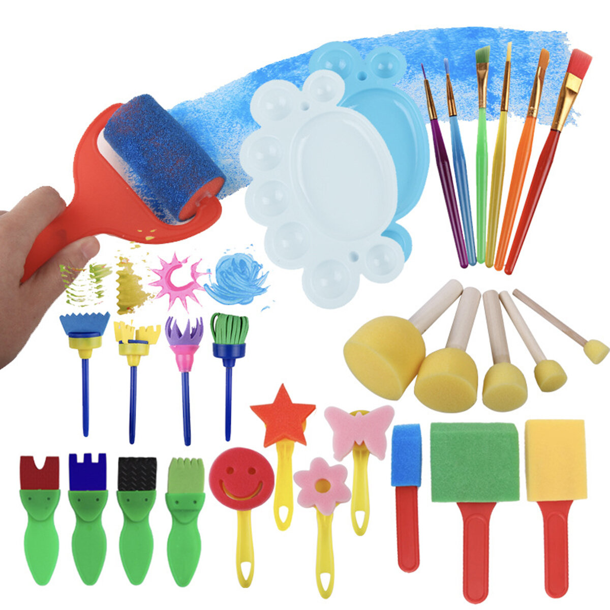 Drawing Funny Creative Toys DIY Graffiti Art Supplies Brushes Seal Painting Tool Montessori Rubber S