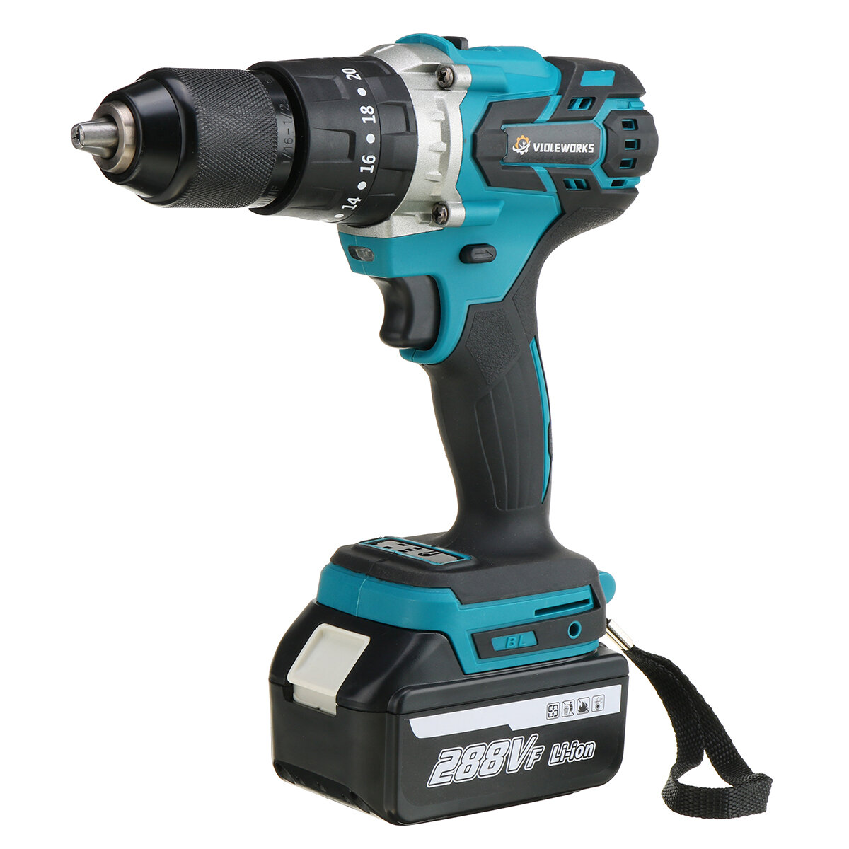 VIOLEWORKS 288VF 3 In 1 Cordless Electric Impact Drill Driver Brushless Driver...