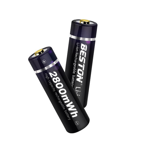 2 stuks BESTON 1.5V AA / AAA Oplaadbare Batterij 2800mWh / 800mWh Lithium Batterijen voor Zaklamp Ca