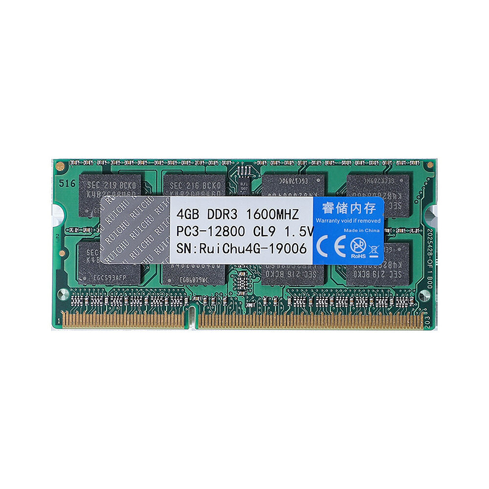Ruichu ddr3 1600mhz 4gb ram 1.5v 260pin memory ram memory