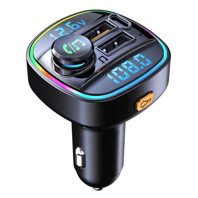 Bakeey Dual Display QC3.0 PD20W USB Fast Charging FM Bluetooth Transmitter Voltage Detection Wireles