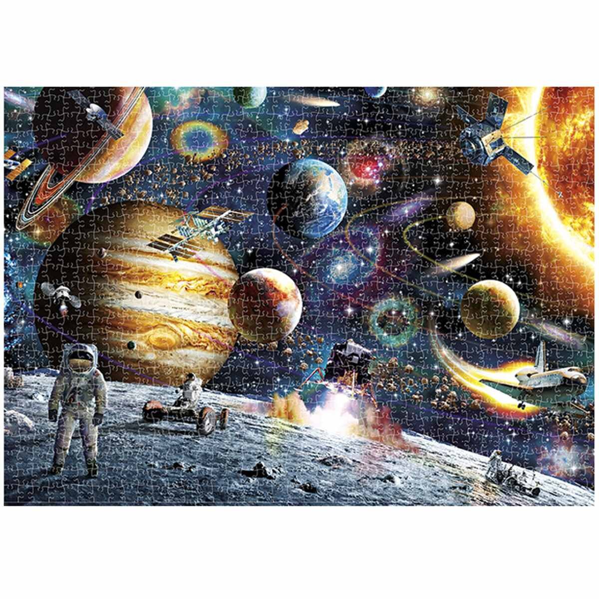 1000 Pieces Space Traveler DIY Assembly Jigsaw Puzzles Landscape Picture Educational Games Toy for Adults Children Prett