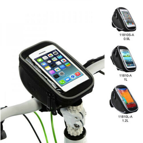 BIKIGHT 0.9/1/1.2L Bike Bag Front Frame Bag Waterproof Touch Screen Phone Bag Bike Pouch for MTB Road Bicycle