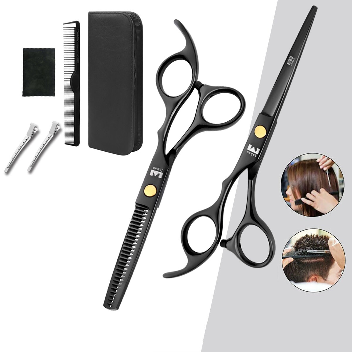 

Professional Hair Cutting Thinning Scissors Barber Shears Hairdressing Salon Set