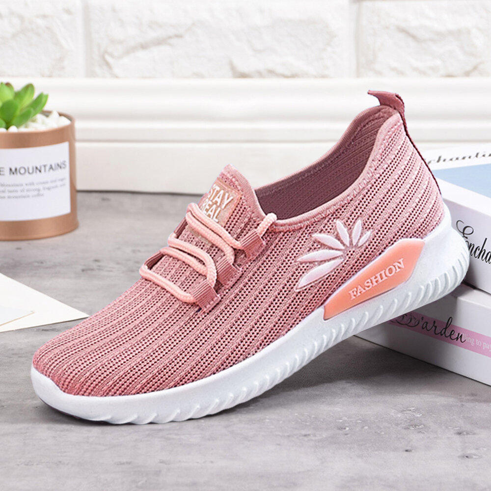 Women Lightweight Comfy Breathable Mesh Slip On Flat Sneakers