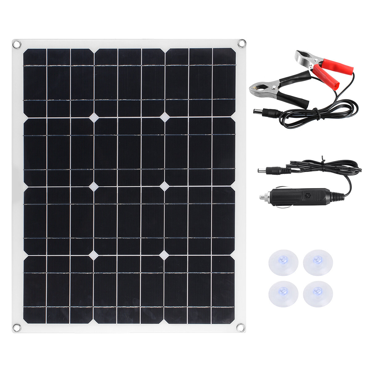 

50W Monocrystalline Silicon Solar Panel Dual USB 12V / 18V Waterproof Solar Panel for Outdoor RV