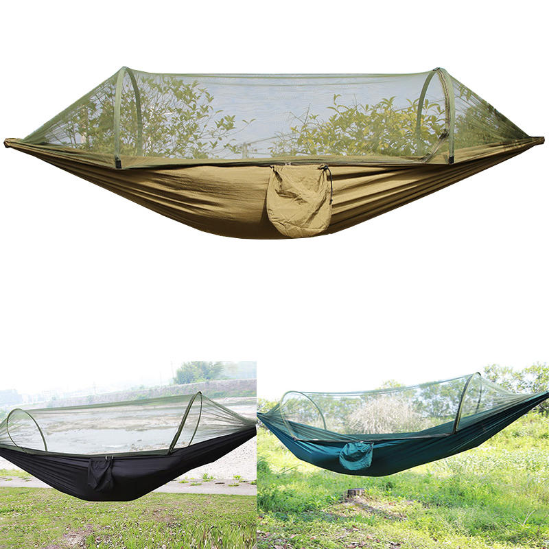 IPRee® Automatisches Outdoor-Camping-Hängemattenzelt aus Nylon-Parachute mit Moskitonetz