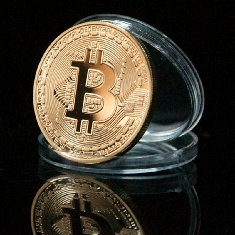 1 stks goud bitcoin model herdenkingsmunten BTC metalen munt decoraties