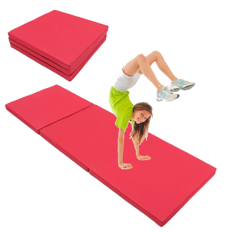 71x24x2inch Folding Panel Gymnastics Mat Gym Exercício Yoga Tri Pad