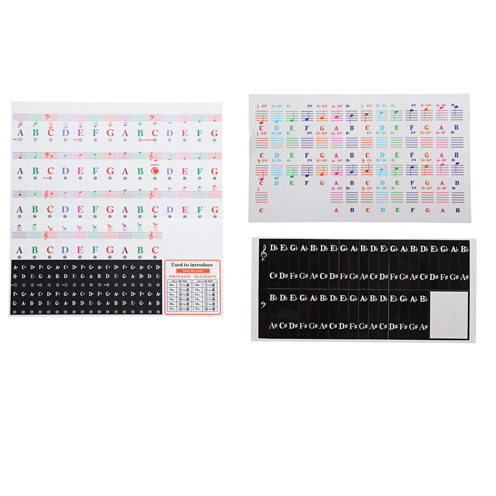 88/61 Toetsen Staaf Handgerold Piano Toetsenbord Stickers Belangrijkste Fonetische Symbolen