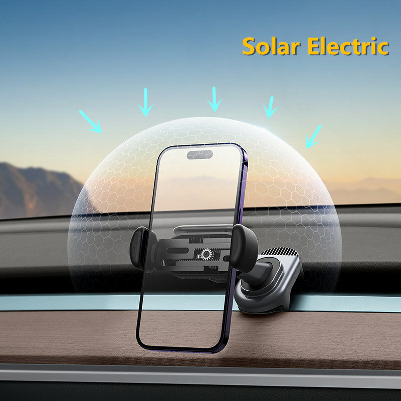 Baseus T-Space-serie Zonne-elektrische autohouder Slimme sensor Autotelefoonhouder voor iPhone 12 13