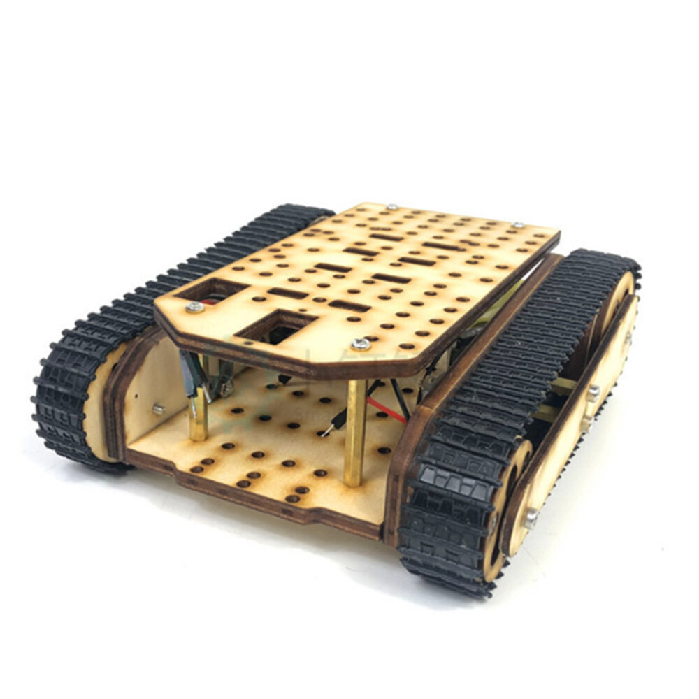 Small Hammer SN8600 DIY Wooden Tank Assembled Robot Kit
