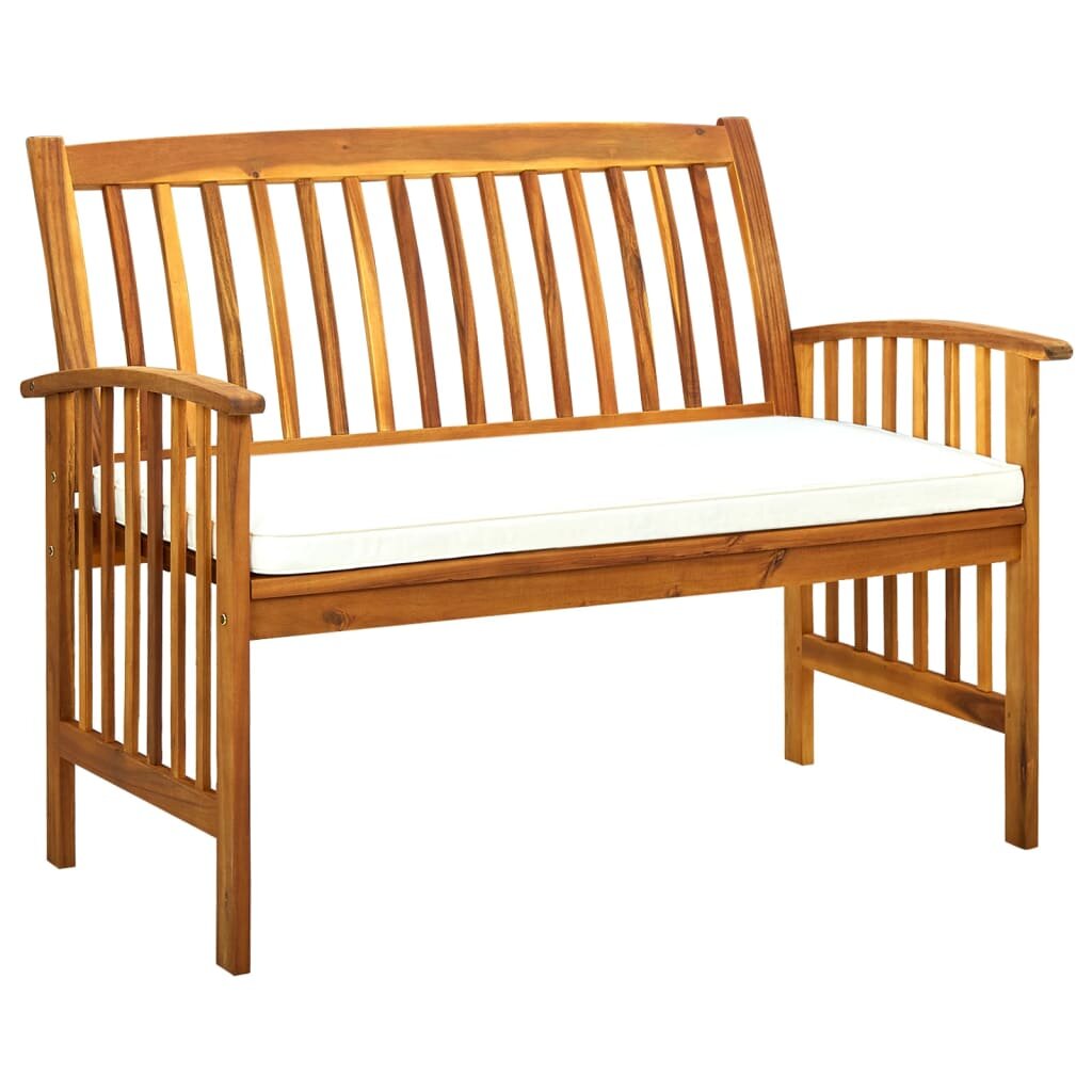 

Garden Bench with Cushion 46.9" Solid Acacia Wood