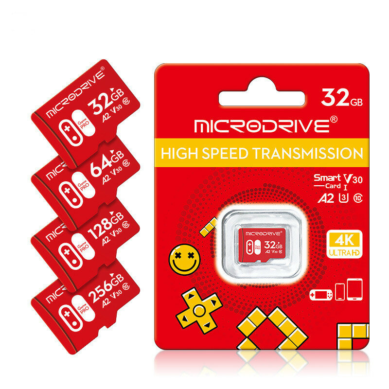 Microdrive TF SD Card 256GB 128GB 64GB 32GB Flash Memory Card C10 High-speed SDXC SDHC Card for Game Console Camera Driv
